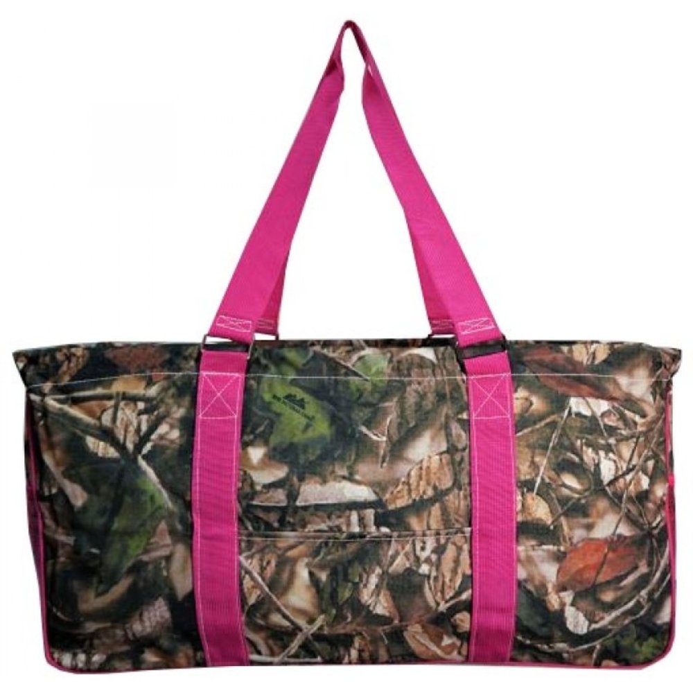 Hot Pink Camo Large Utility Tote NEW